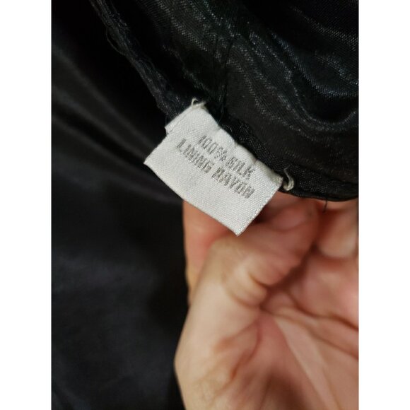 Aftershock Silk Beaded Jacket Duster Vintage Y2K Black Bell Sleeves S Fairy Boho - Picture 7 of 7